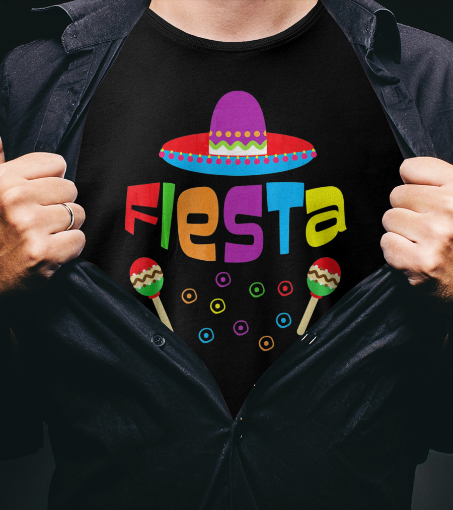 Fiesta Sombrero And Maracas T-Shirt
