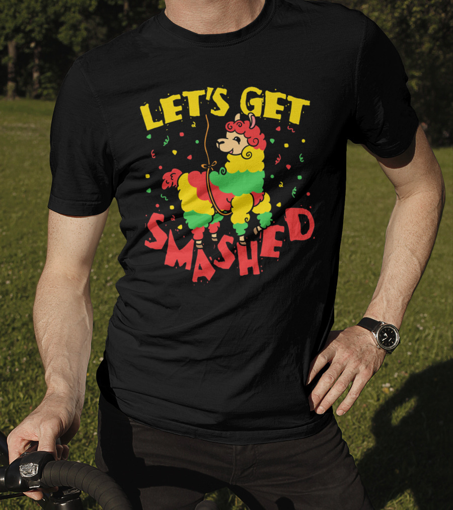 Let's Get Smashed Llama Cinco De Mayo T-Shirt
