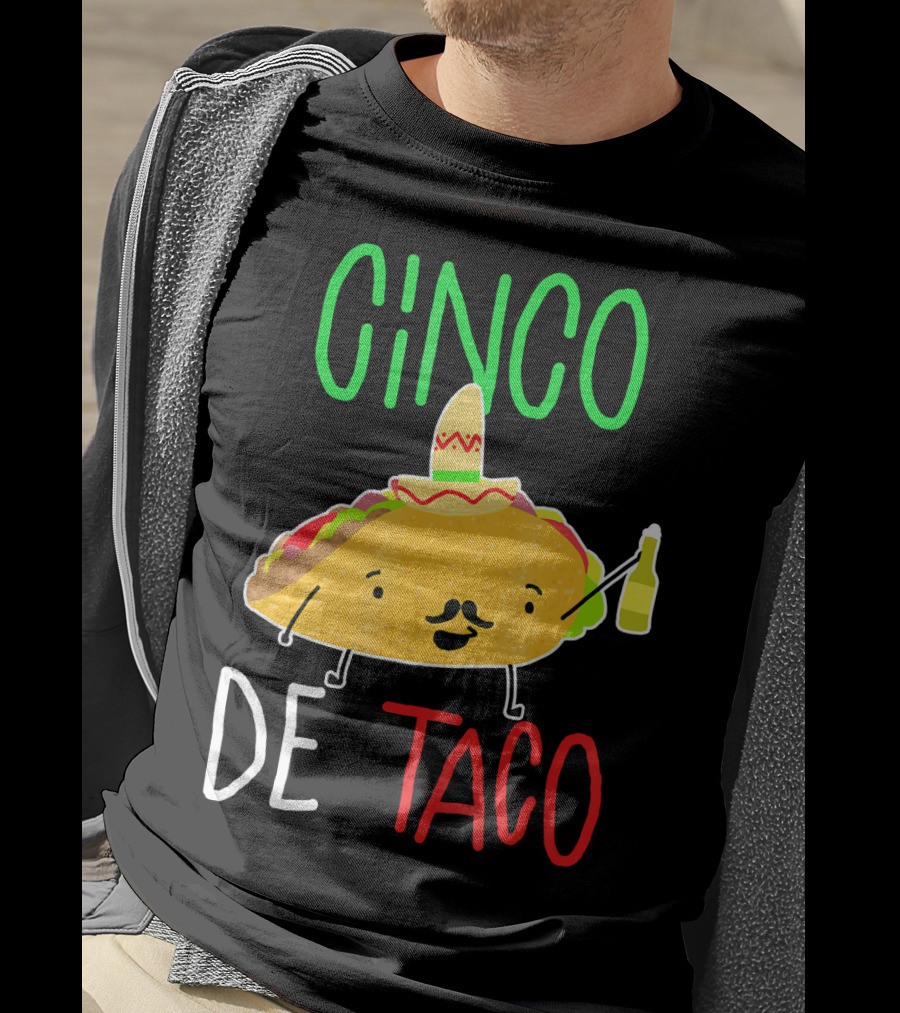 Cinco De Taco Cute Cinco De Mayo Taco Sombrero Fiesta T-Shirt