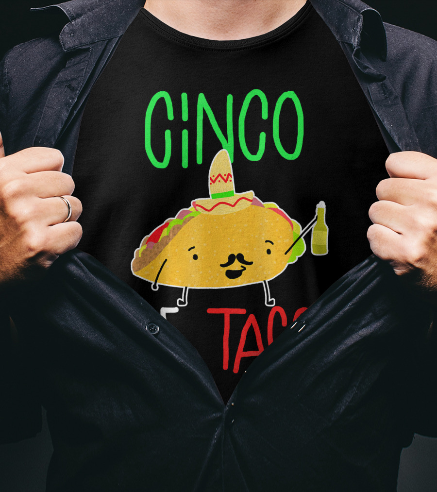 Cinco De Taco Cute Cinco De Mayo Taco Sombrero Fiesta T-Shirt