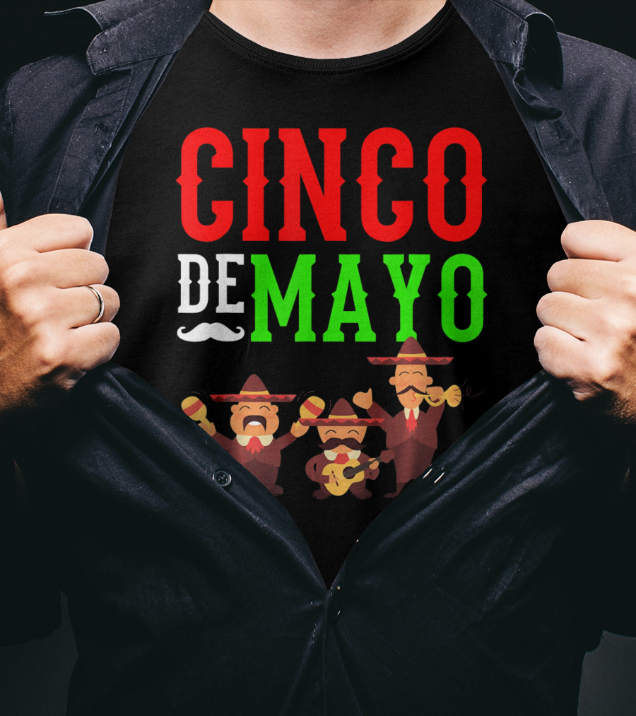 Cinco De Mayo Mariachi Musical Instruments T-Shirt