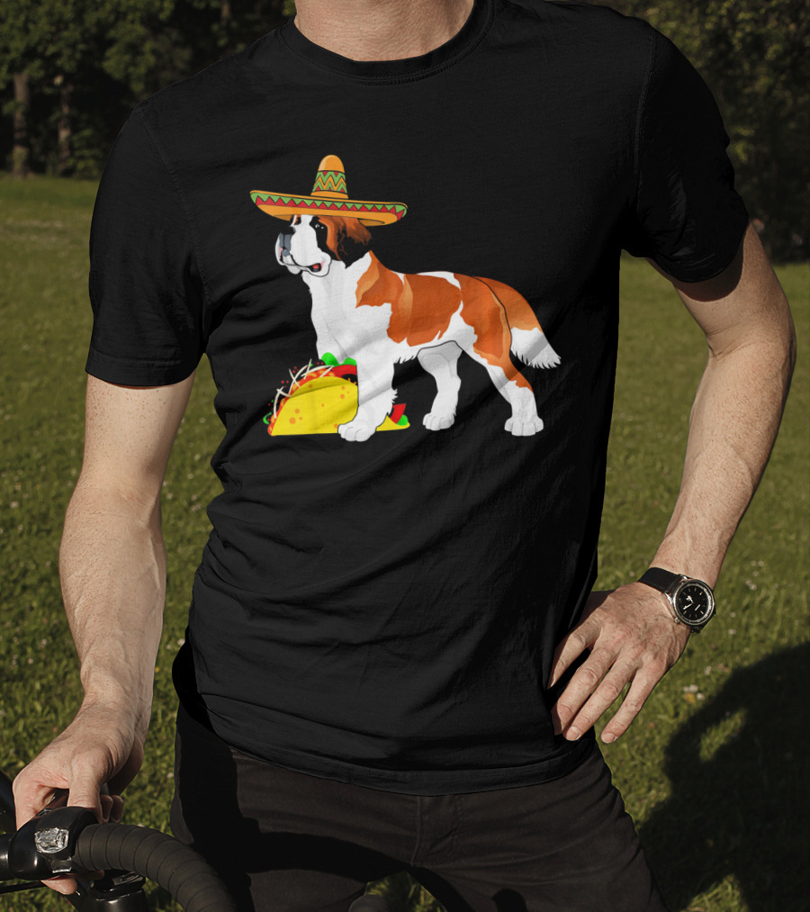 Cinco De Mayo Bernard Sombrero Taco Fun T-Shirt