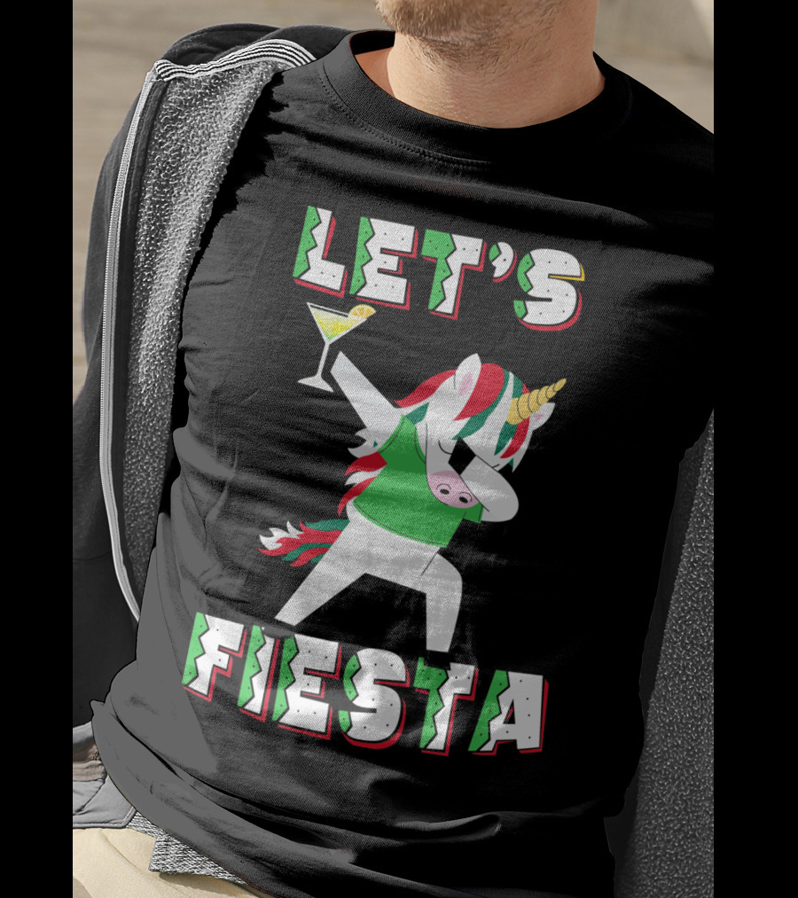 Cinco De Mayo Dabbing Unicorn Let's Fiesta T-Shirt