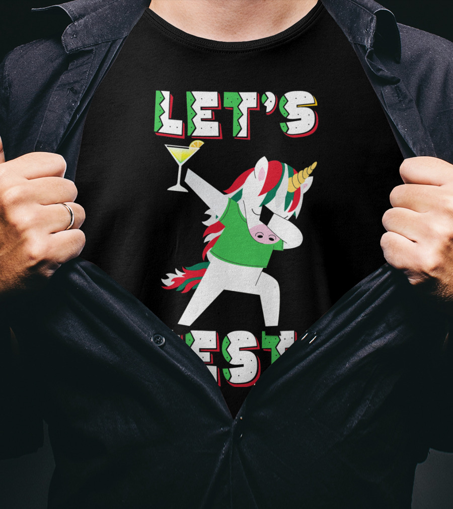Cinco De Mayo Dabbing Unicorn Let's Fiesta T-Shirt