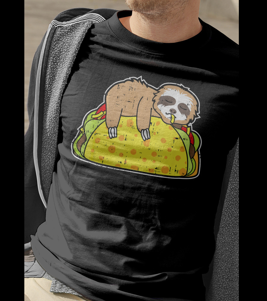 Funny Sloth Taco Cinco De Mayo Tuesday T-Shirt