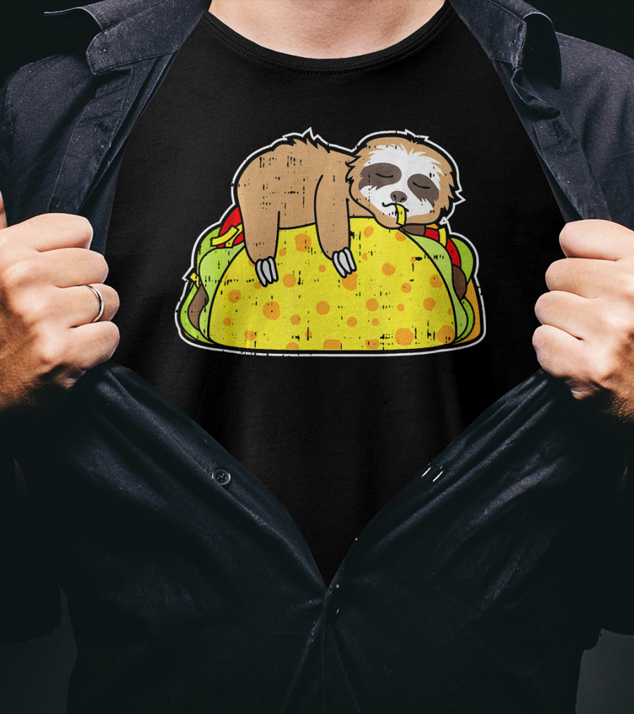 Funny Sloth Taco Cinco De Mayo Tuesday T-Shirt