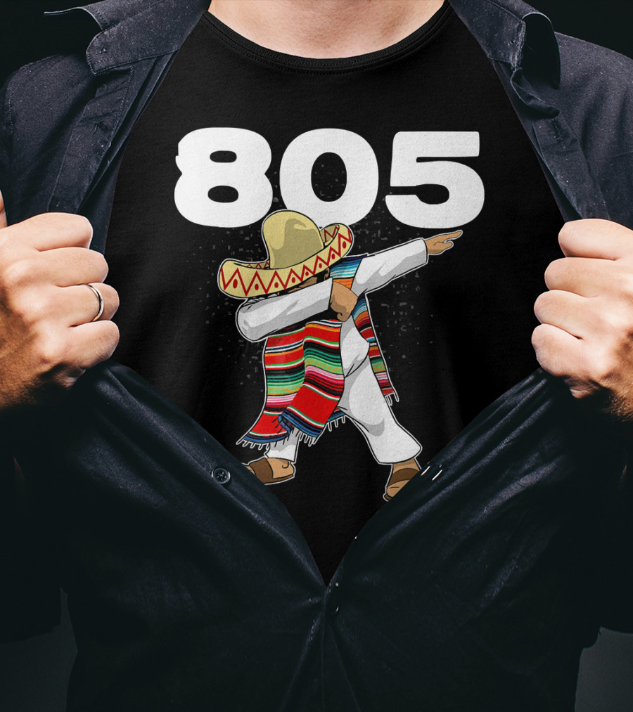 805 Cinco De Mayo Mexican Celebration Dance In California Area Code T-Shirt