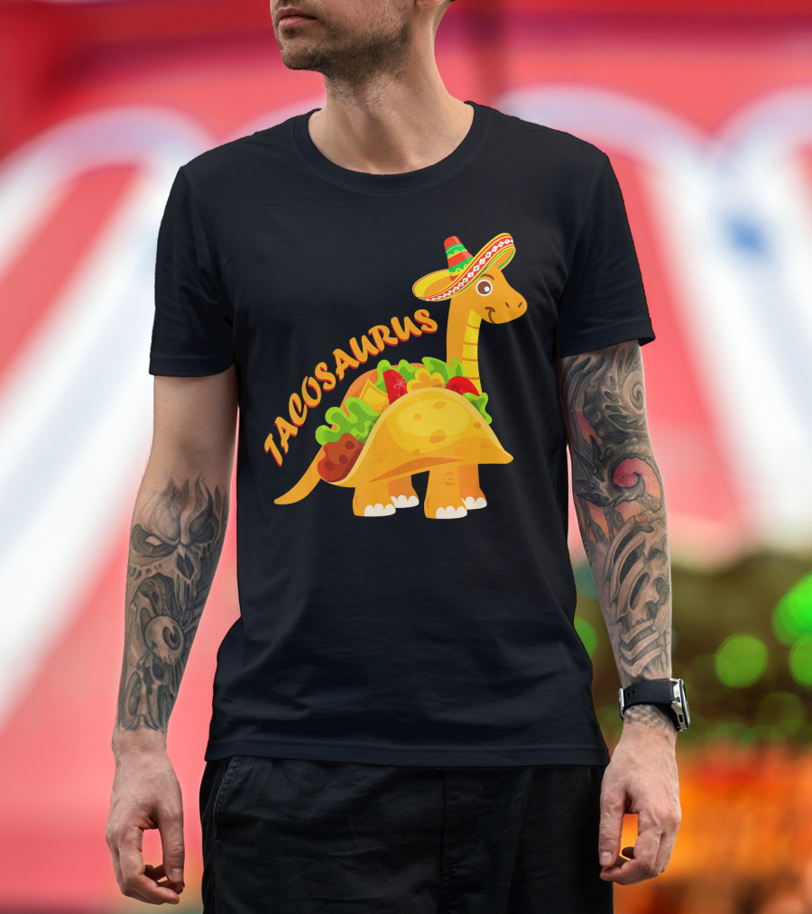 Tacosaurus Sombrero Cool Taco Lovers Cinco De Mayo T-Shirt