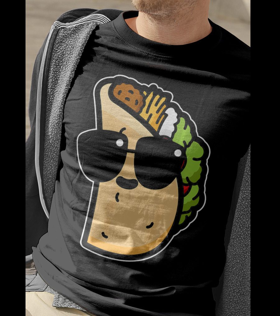 Cool Taco With Sunglasses Funny Cinco De Mayo Food Humor T-Shirt