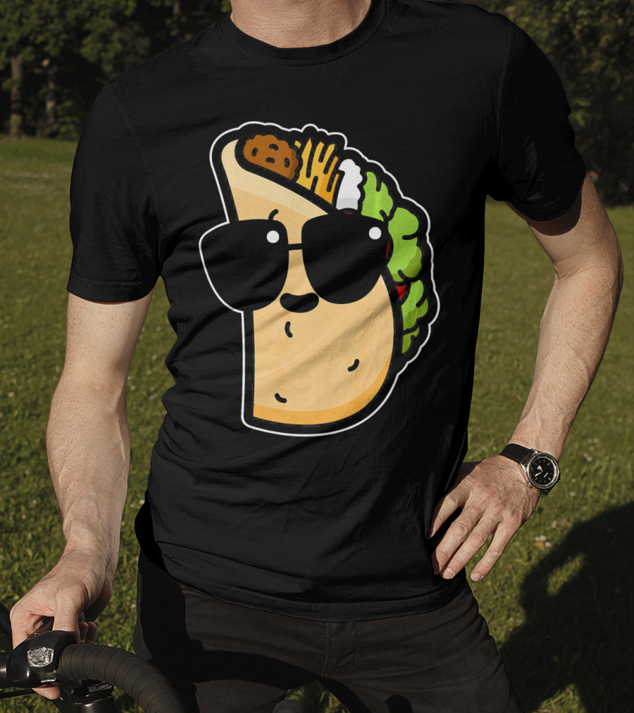 Cool Taco With Sunglasses Funny Cinco De Mayo Food Humor T-Shirt
