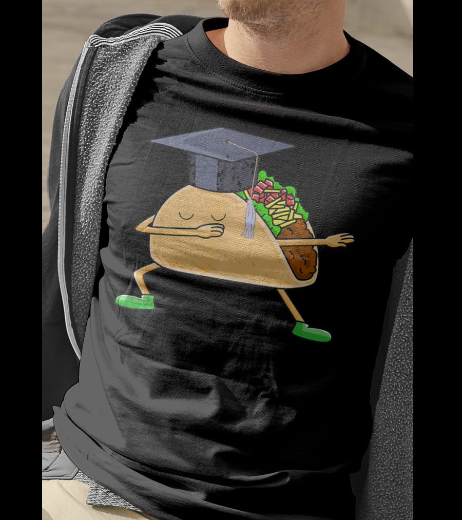 Dabbing Taco Graduation Funny Cinco De Mayo T-Shirt