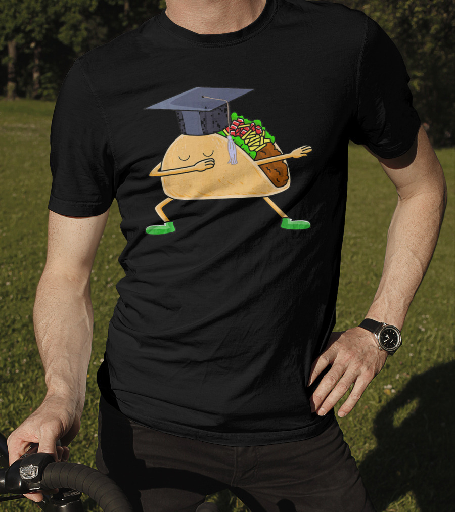 Dabbing Taco Graduation Funny Cinco De Mayo T-Shirt