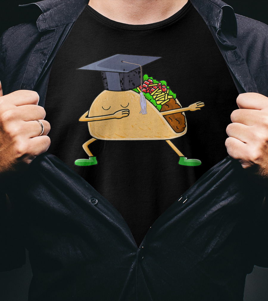 Dabbing Taco Graduation Funny Cinco De Mayo T-Shirt