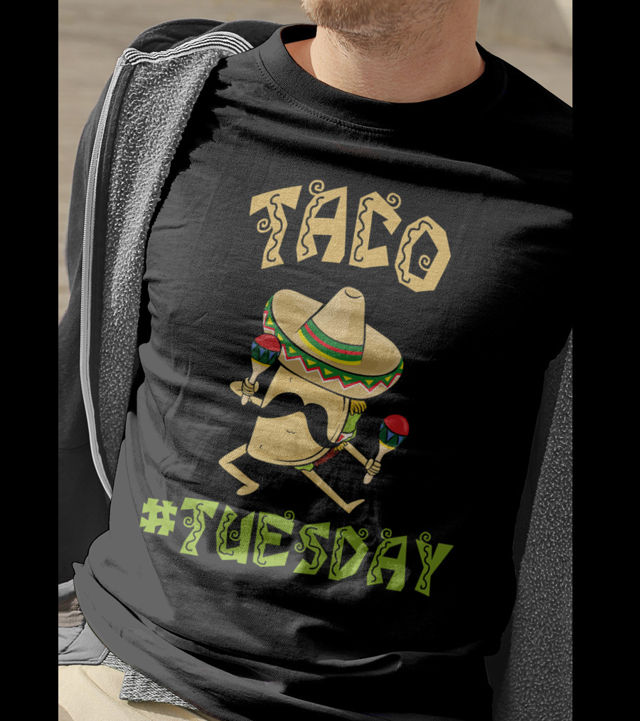 Taco Tuesday Cinco De Mayo Sombrero And Maracas T-Shirt