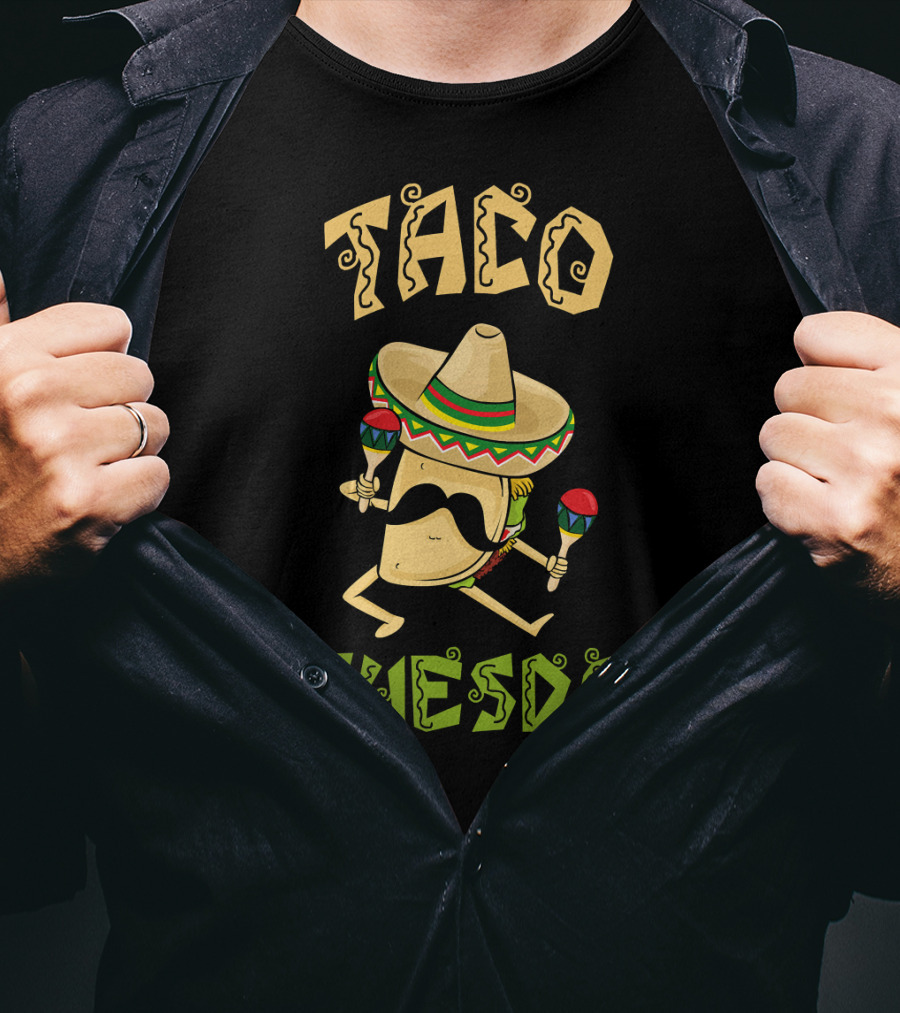 Taco Tuesday Cinco De Mayo Sombrero And Maracas T-Shirt