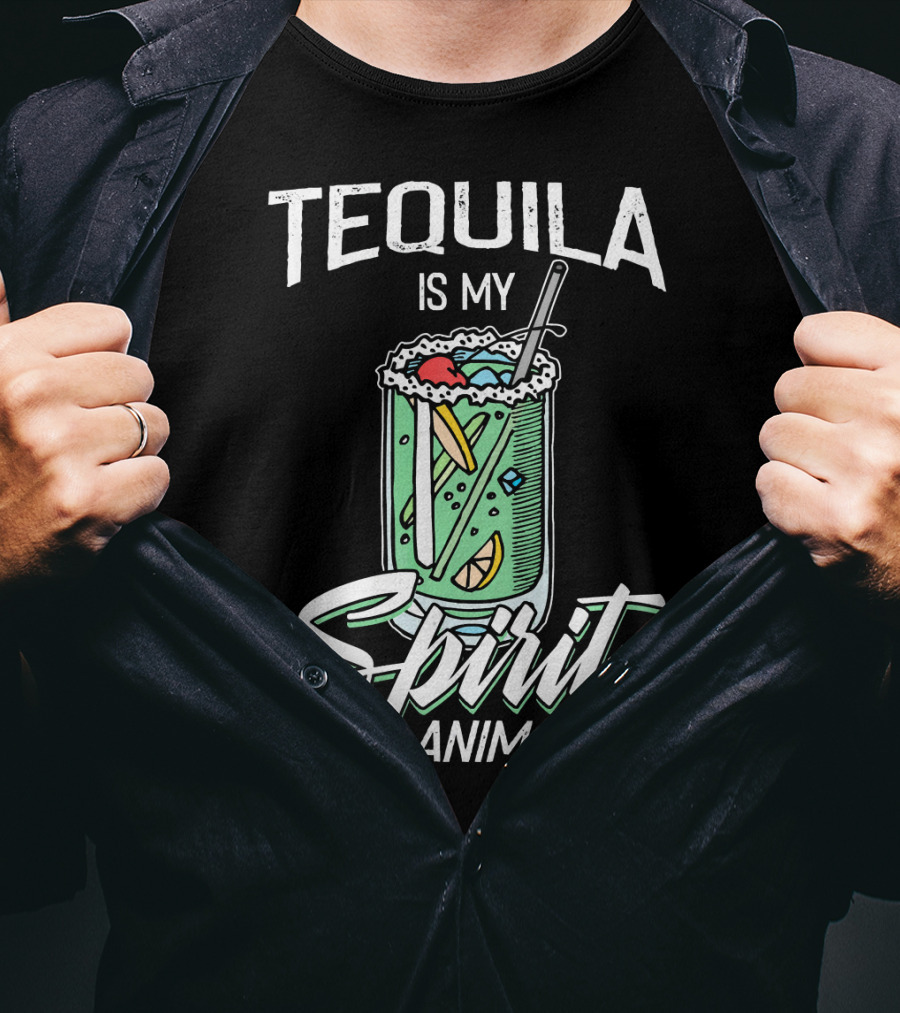 Tequila Is My Spirit Animal Funny Mexican Cinco De Mayo T-Shirt