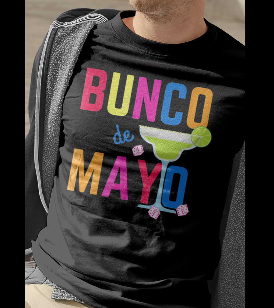 Bunco De Mayo Margarita Dice Colorful T-Shirt