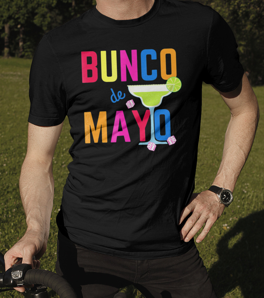 Bunco De Mayo Margarita Dice Colorful T-Shirt