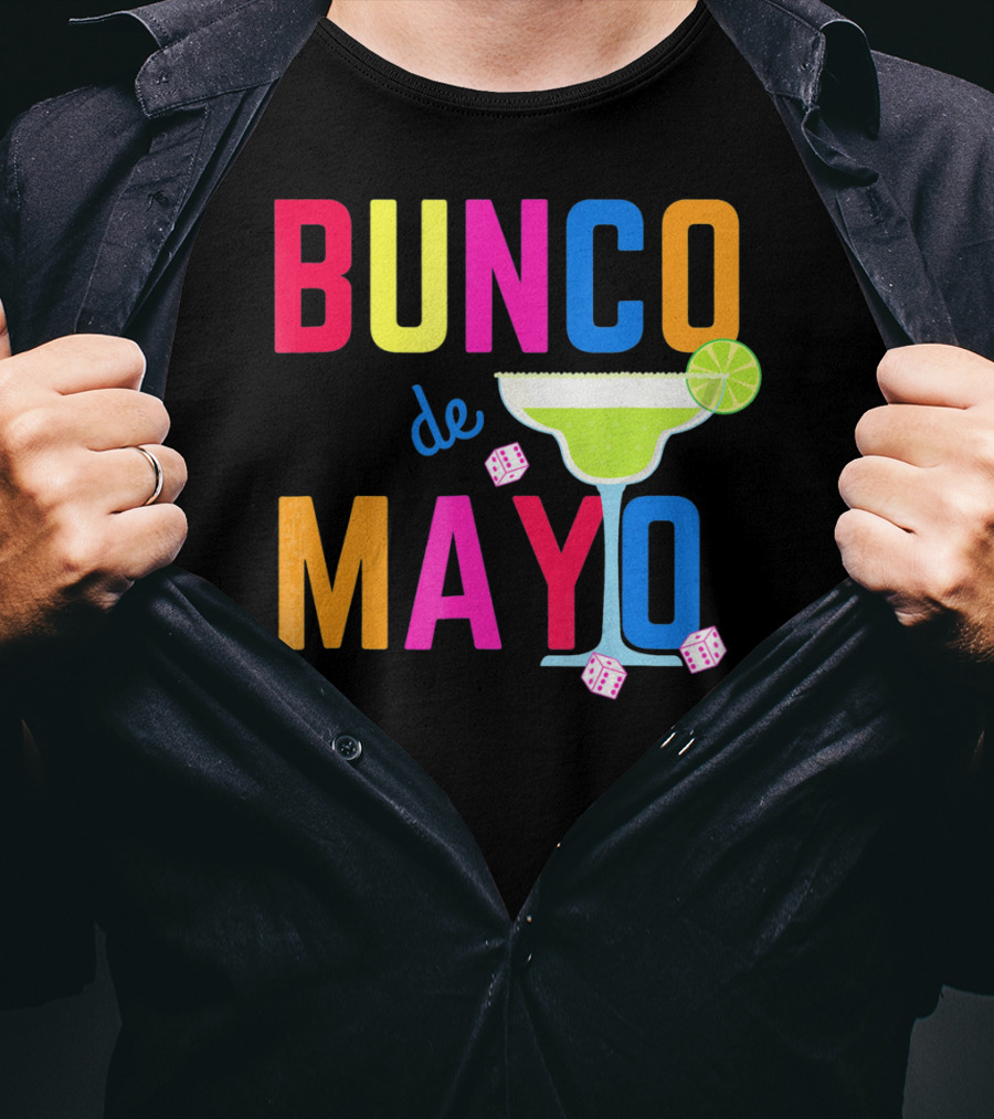 Bunco De Mayo Margarita Dice Colorful T-Shirt