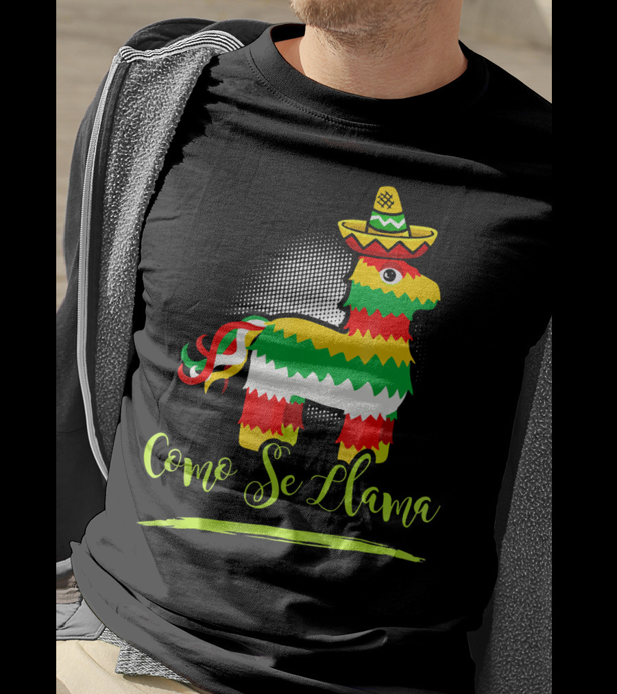Como Se Llama Cinco De Mayo Llama Pinata Sombrero T-Shirt