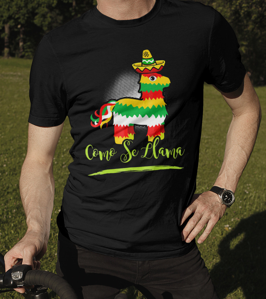 Como Se Llama Cinco De Mayo Llama Pinata Sombrero T-Shirt