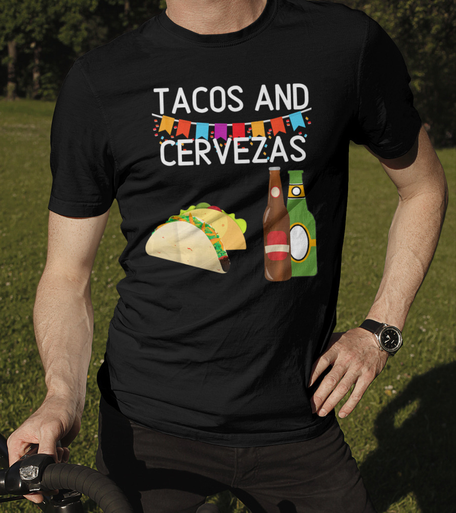 Tacos And Cervezas UberGuber Funny Mexic Beer Fiesta T-Shirt