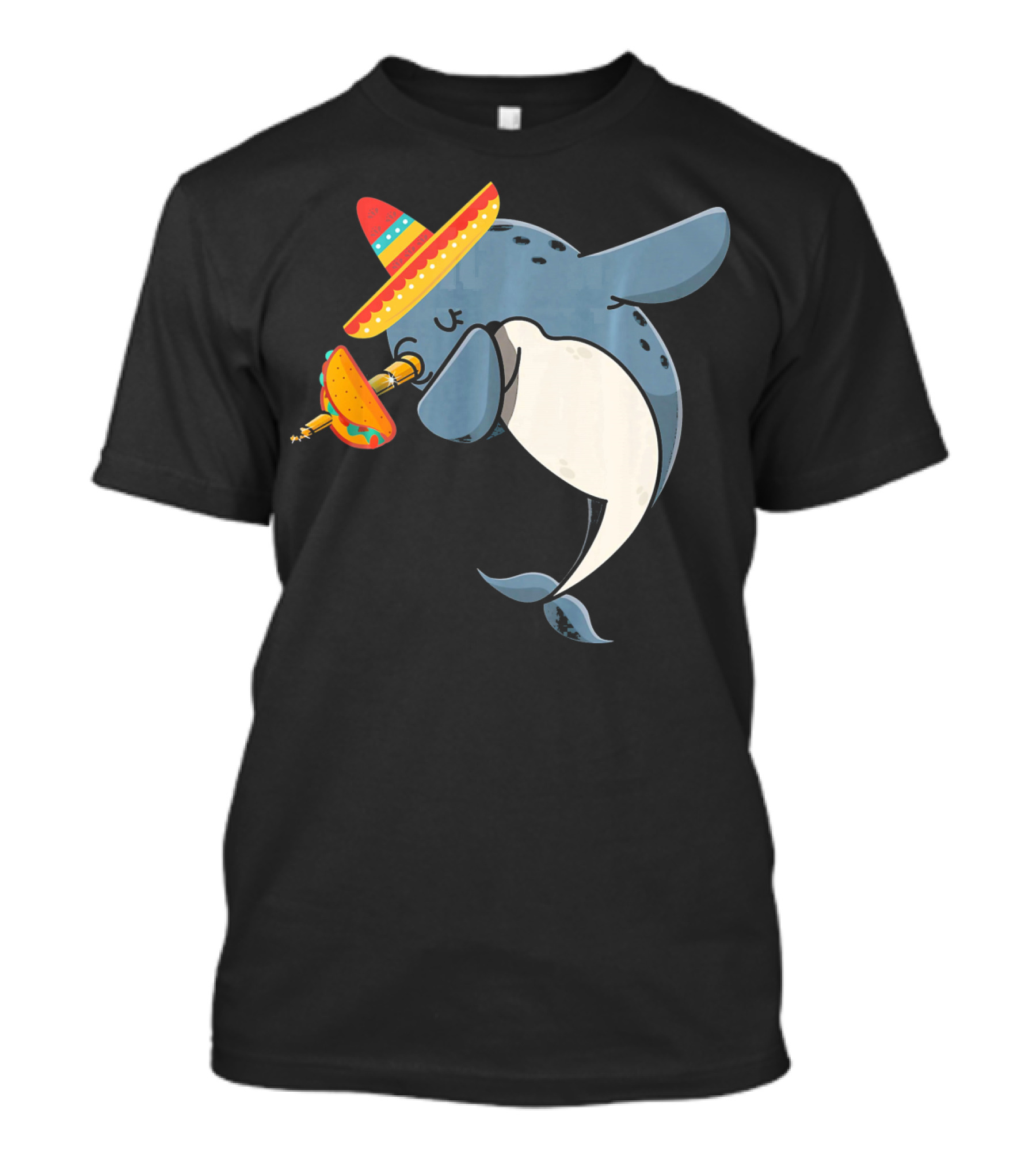 Narwhal Sombrero Taco Cinco De Mayo Funny Narwhal T-Shirt