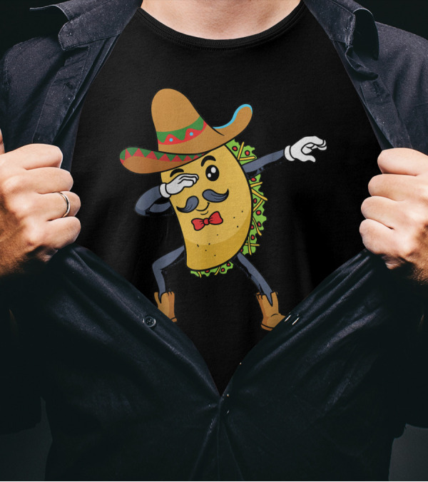 Cinco De Mayo Sombrero Dabbing Taco Fiesta T-Shirt
