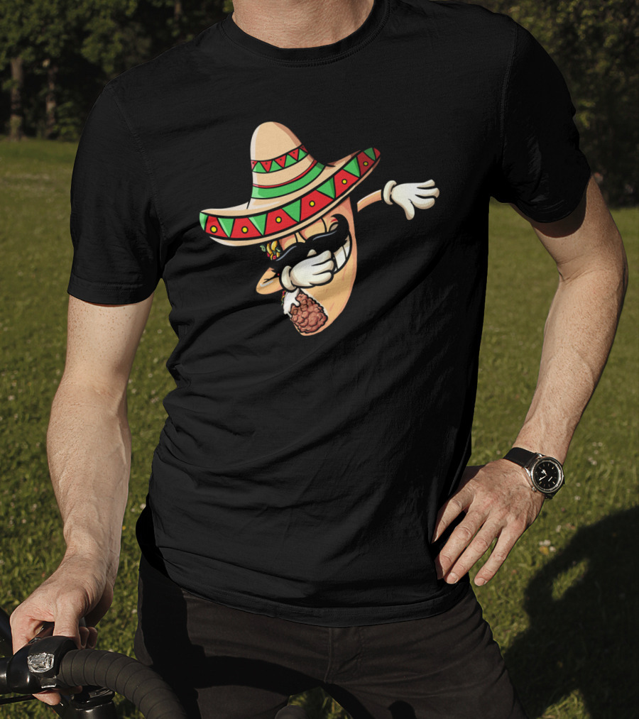 Funny Dabbing Taco Cinco De Mayo Fiesta Sombrero T-Shirt