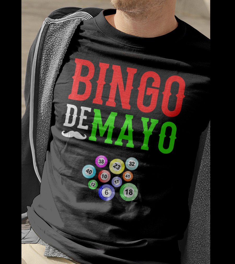 Bingo De Mayo Funny Mexico Bingo Balls T-Shirt