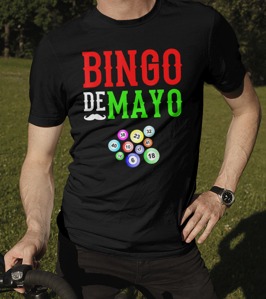 Bingo De Mayo Funny Mexico Bingo Balls T-Shirt