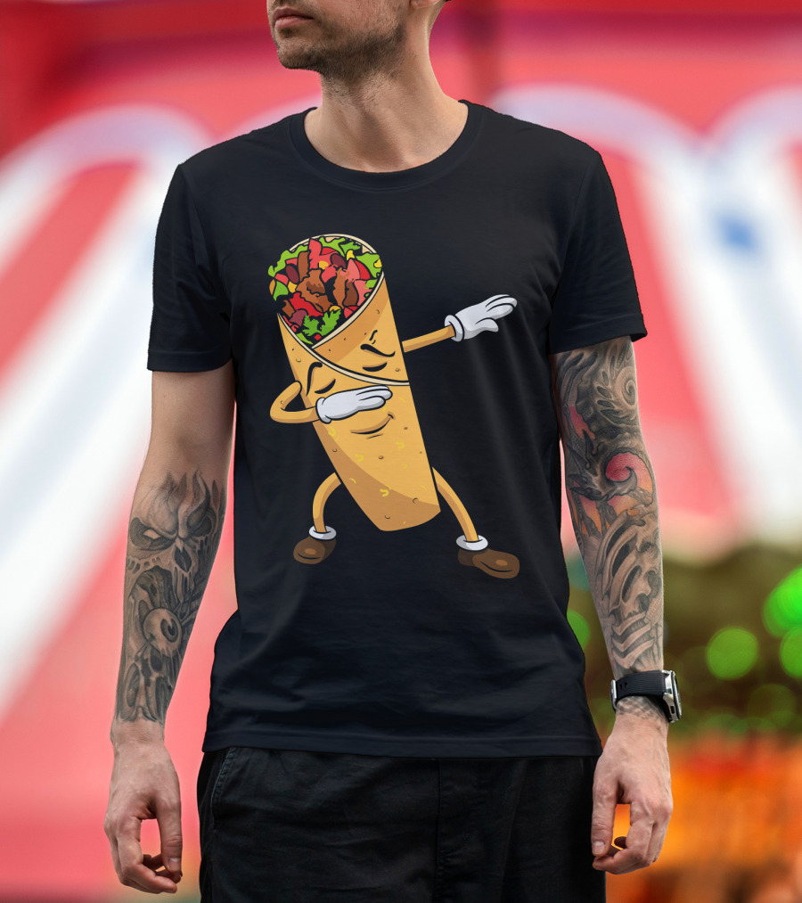 Dabbing Burrito Taco Cinco de Mayo T-Shirt