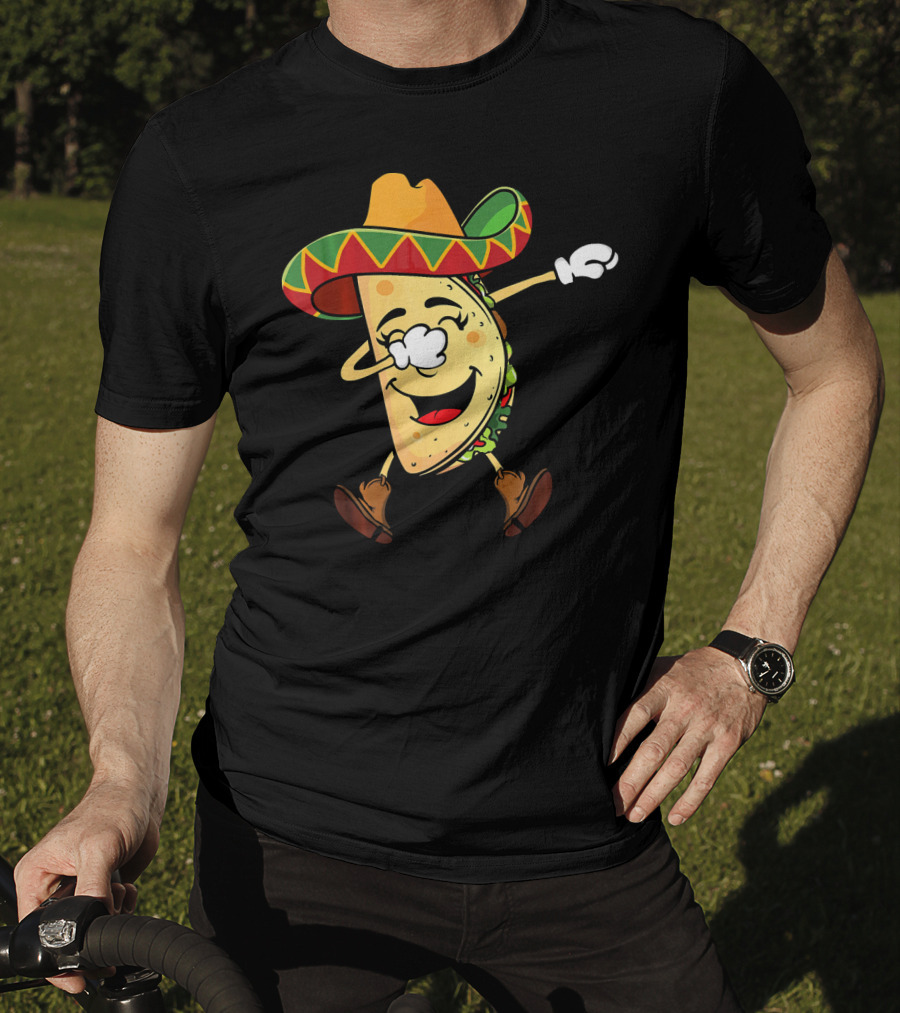 Dabbing Taco Sombrero Mexican Cinco De Mayo T-Shirt