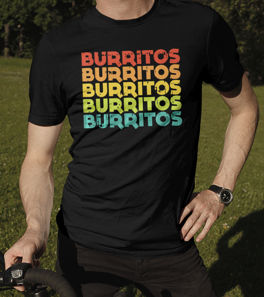 Cinco De Mayo Burritos Retro Vintage Mex T-Shirt
