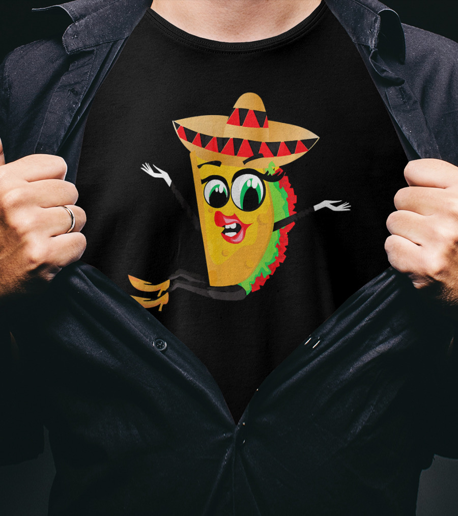 Cinco De Mayo Funny Sombrero Taco Fiesta T-Shirt