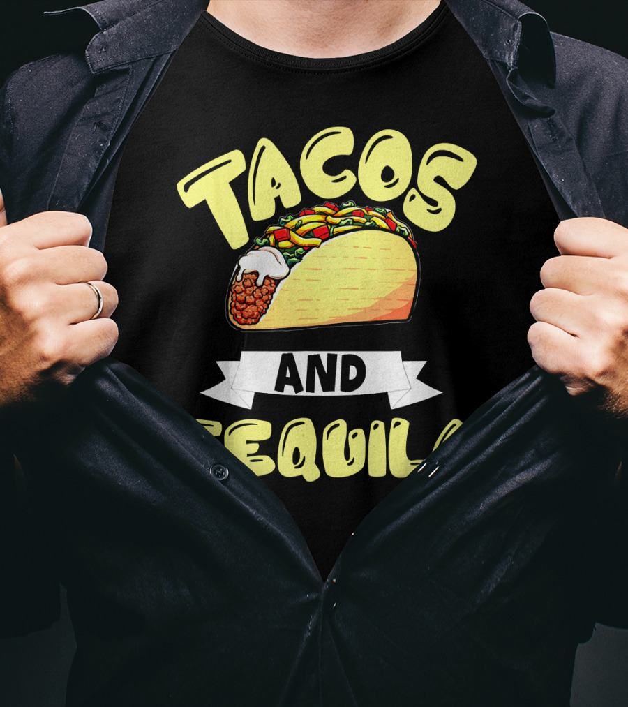 Tacos And Tequila Cinco De Mayo Celebration Mexica T-Shirt