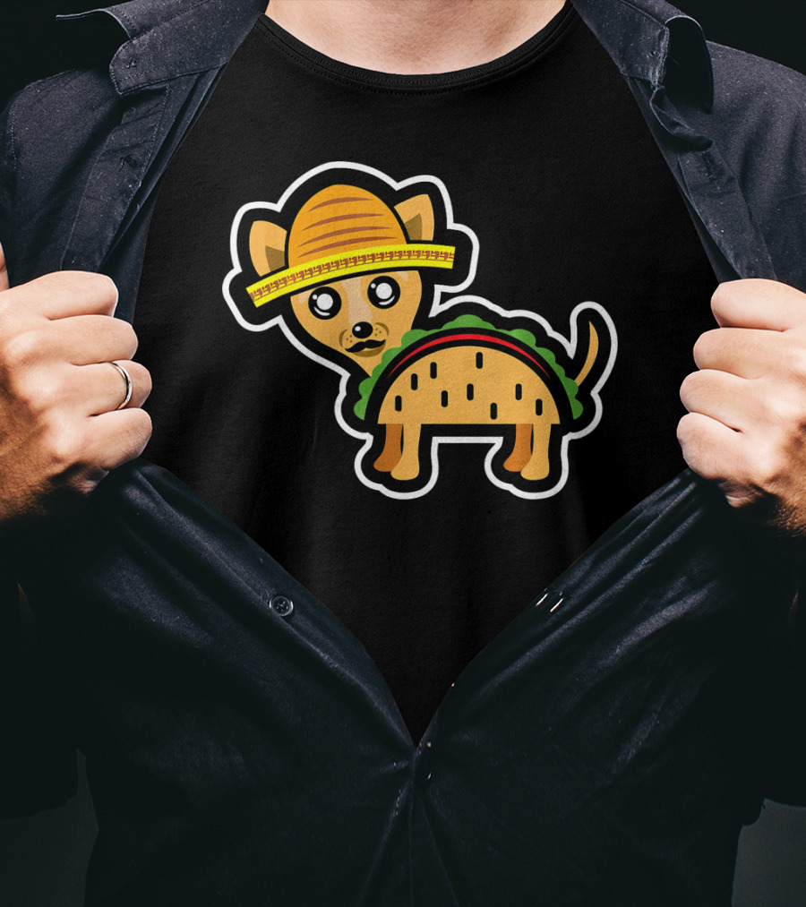 Funny Chihuahua Taco Mexico Sombrero Cin T-Shirt