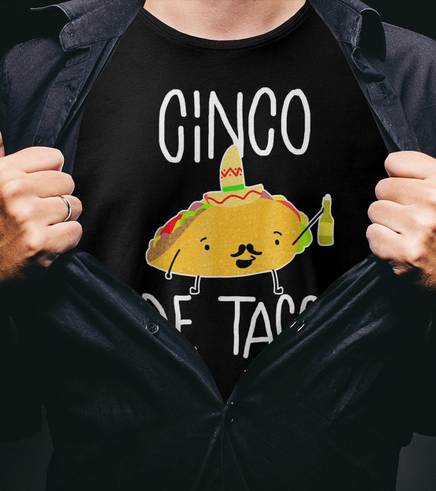 Cinco De Taco Funny Cute Mexican Fiesta T-Shirt