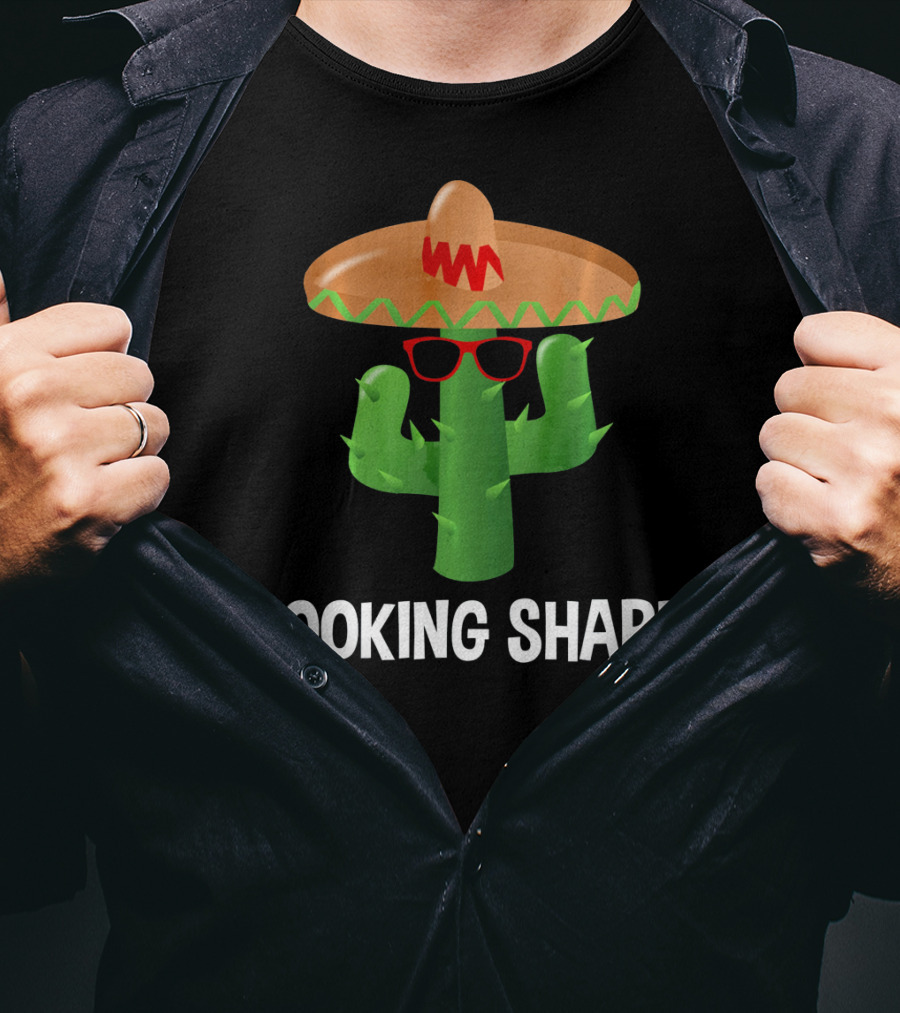 Looking Sharp Cactus Wearing Sombrero And Sunglasses T-Shirt