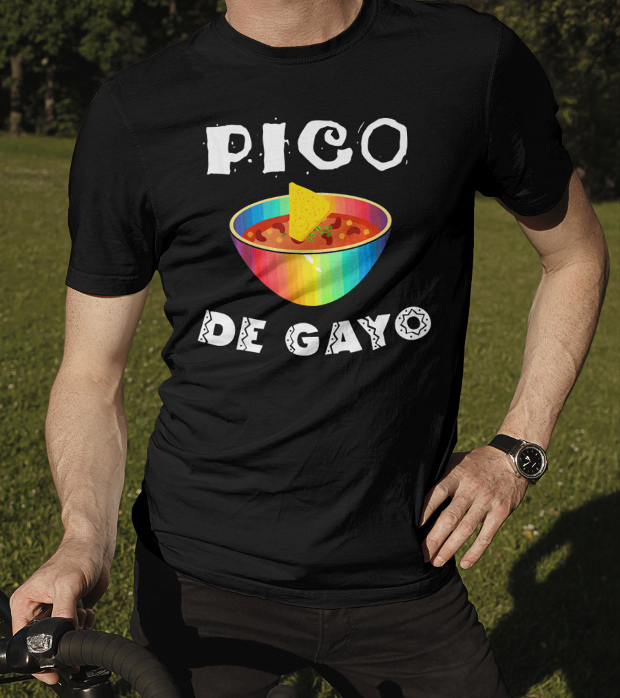 Pico De Gayo Funny Cinco De Mayo Rainbow Salsa Bowl With Chip T-Shirt