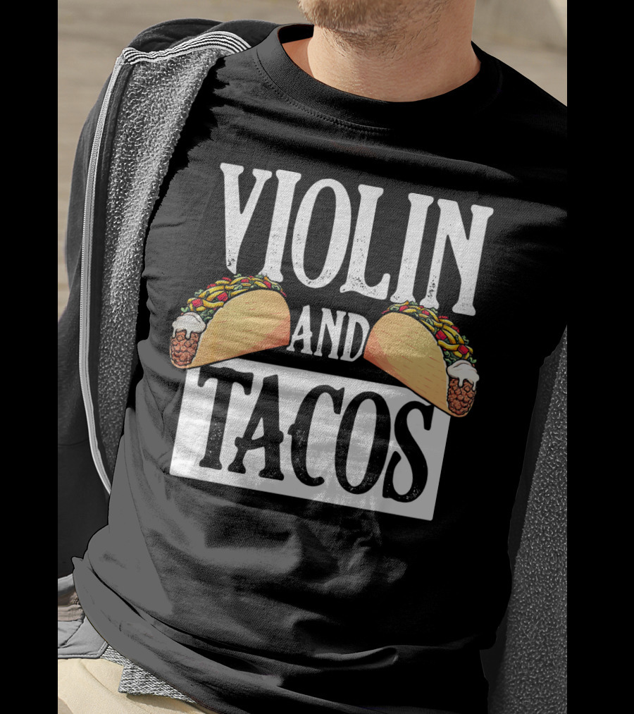 Violin And Tacos Cinco De Mayo Lat T-Shirt