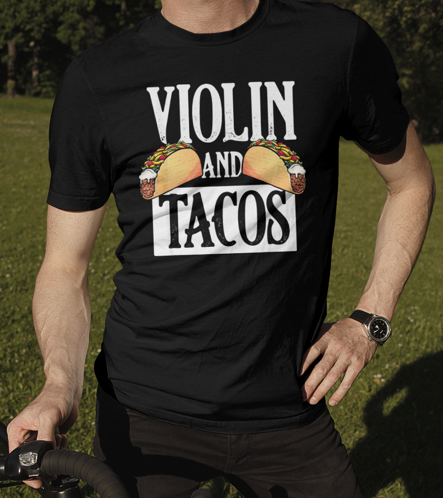 Violin And Tacos Cinco De Mayo Lat T-Shirt