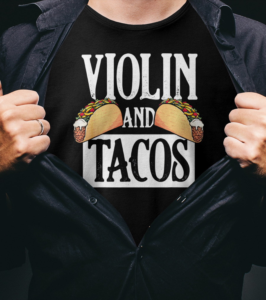 Violin And Tacos Cinco De Mayo Lat T-Shirt