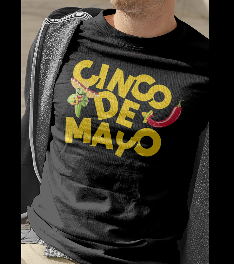 Cinco De Mayo Sombrero Chile Pepper Festive T-Shirt