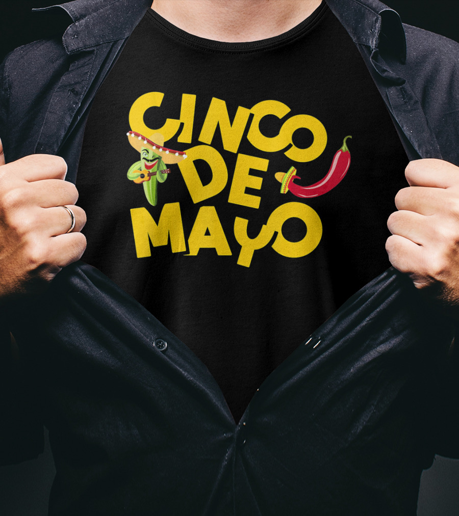 Cinco De Mayo Sombrero Chile Pepper Festive T-Shirt