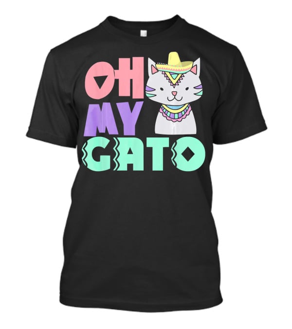 Oh My Gato Cinco De Mayo Cat Sombrero And Poncho T-Shirt