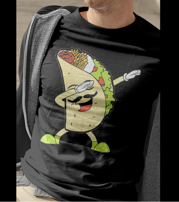 Dabbing Taco With Lettuce And Cheese For Taco Tuesday Or Cinco De Mayo T-Shirt