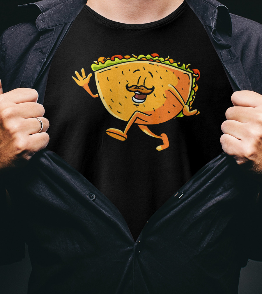 Funny Taco Cartoon Mexican Cinco De Mayo T-Shirt