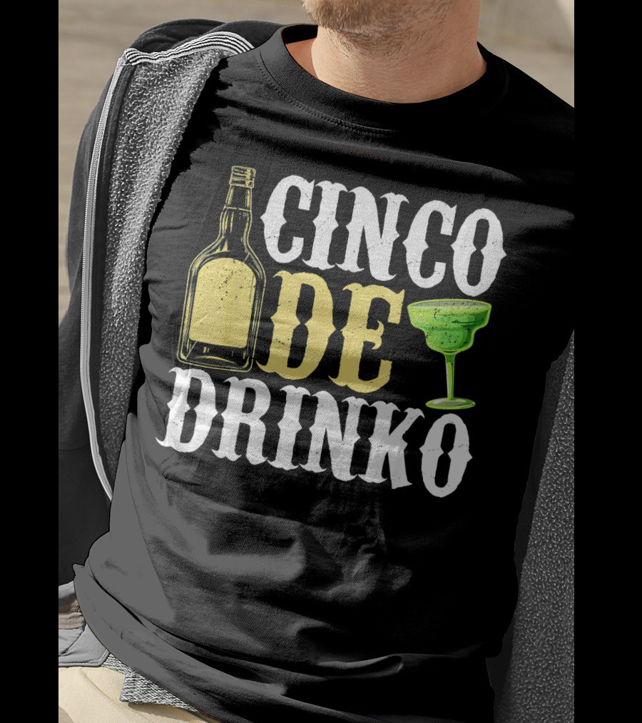 Cinco De Mayo Drinko Bottle Margarita T-Shirt