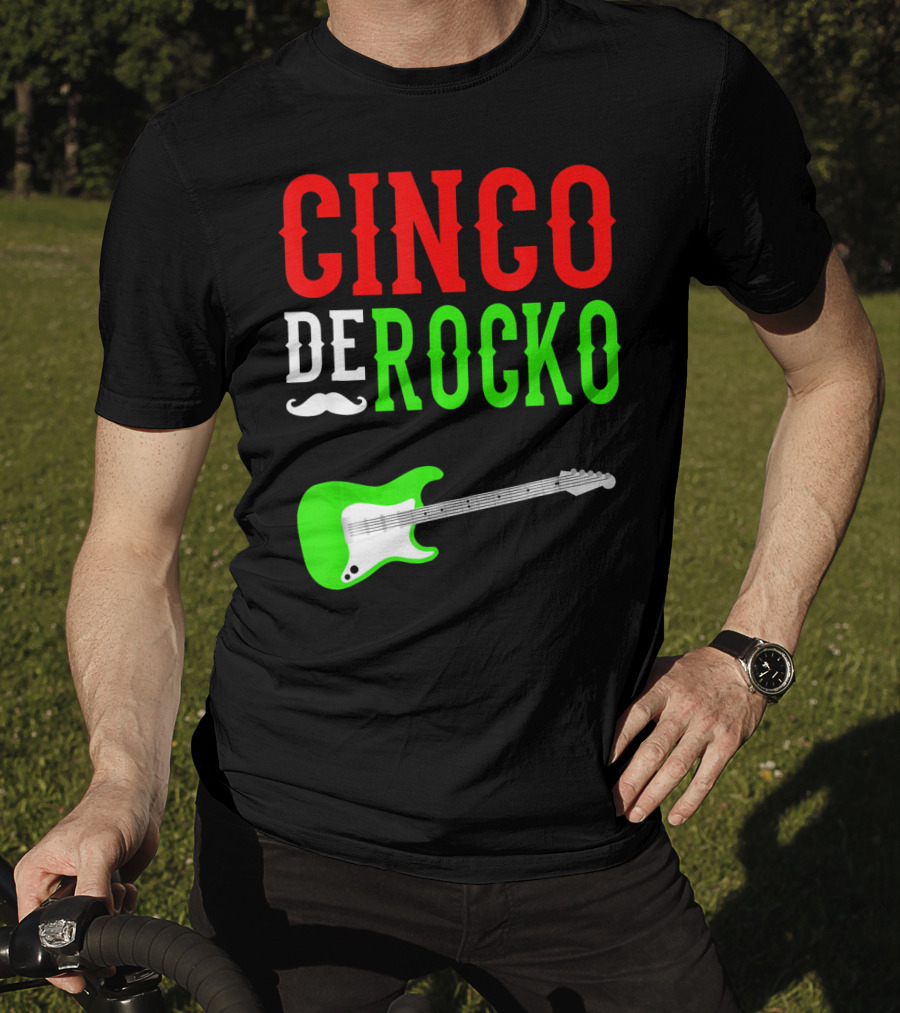 Cinco De Rocko Funny Rock N Roll Mexico T-Shirt